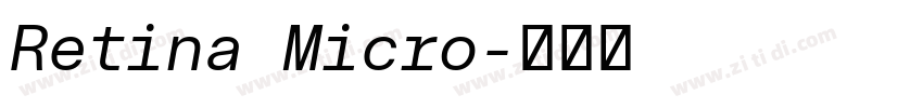 Retina Micro字体转换
